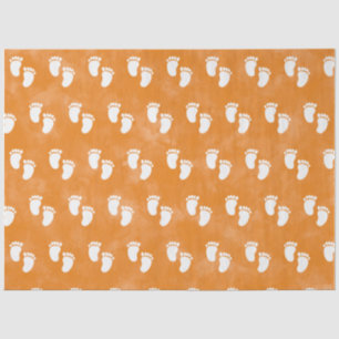 Papel De Seda Patrón de huella de Baby Shower de color de agua o