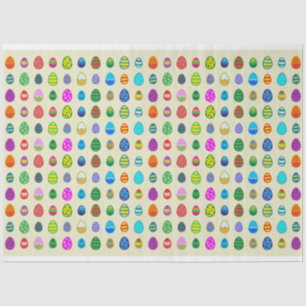 Papel De Seda Patrón de huevo de Pascua colorido y hermoso