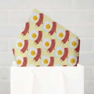 Papel De Seda Patrón de huevos azulejos lindos con tocino