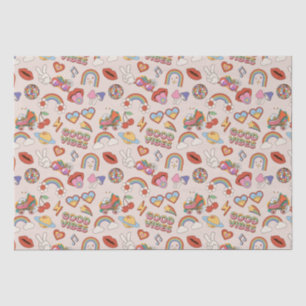 Papel De Seda Patrón de iconos hippie