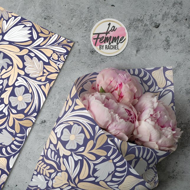 Papel De Seda Patrón de Ilustracion de hojas florales blancas de (Subido por el creador)