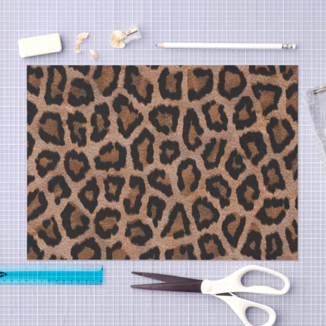 Papel De Seda Patrón de impresión de animales de leopardo de mod (Artesanía)