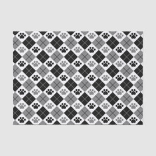 Papel De Seda Patrón de impresión de arglas negro y gris