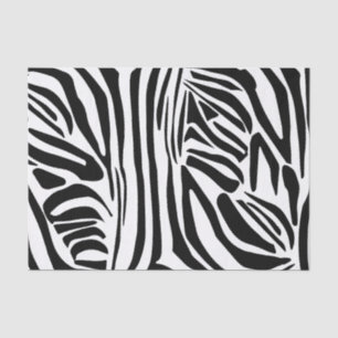 Papel De Seda Patrón de impresión de cebra en blanco y negro atr