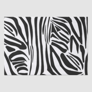 Papel De Seda Patrón de impresión de cebra en blanco y negro atr