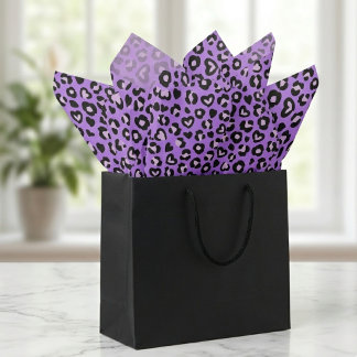 Papel De Seda Patrón de impresión de corazón púrpura de animal d
