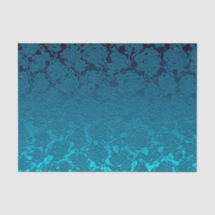 Papel De Seda Patrón de impresión de Floral azul con éxito metál