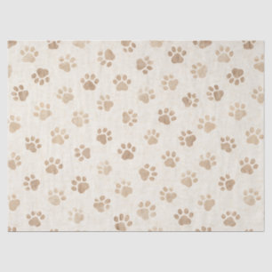 Papel De Seda Patrón de impresión de pata de acuarela rústica (2