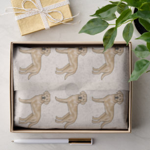Papel De Seda Patrón de impresión de perro labrador retriever am