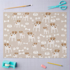 Papel De Seda Patrón de impresiones de la pintura con cachorro d