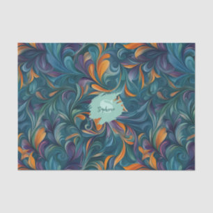 Papel De Seda Patrón de inspiración Paisley-abstracta vibrante (