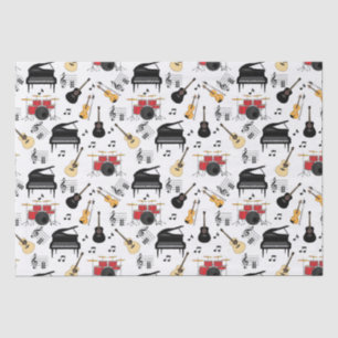 Papel De Seda Patrón de instrumentos de música