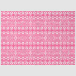 Papel De Seda Patrón de isla justo para Navidades rosas y blanco