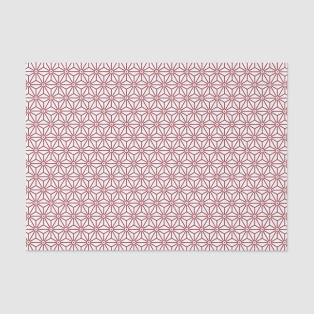 Papel De Seda Patrón de Japón del Shinshu rojo oriental Asanoha (Anverso)