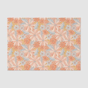 Papel De Seda Patrón de jardín de flores retro
