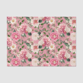 Papel De Seda Patrón de jardín floral gris oscuro