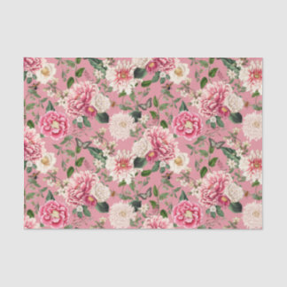 Papel De Seda Patrón de jardín floral gris oscuro