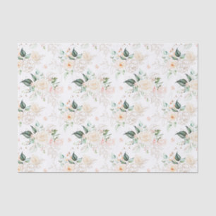 Papel De Seda Patrón de jardín floral Rosa