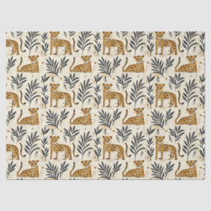 Papel De Seda Patrón de jungla de leopardo juguetón