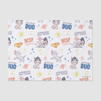 Papel De Seda Patrón de Krypto y Superman para Bebés