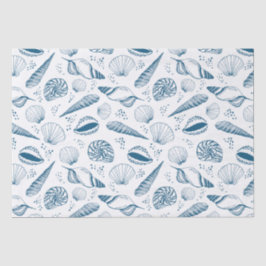 Papel De Seda Patrón de la concha de mar