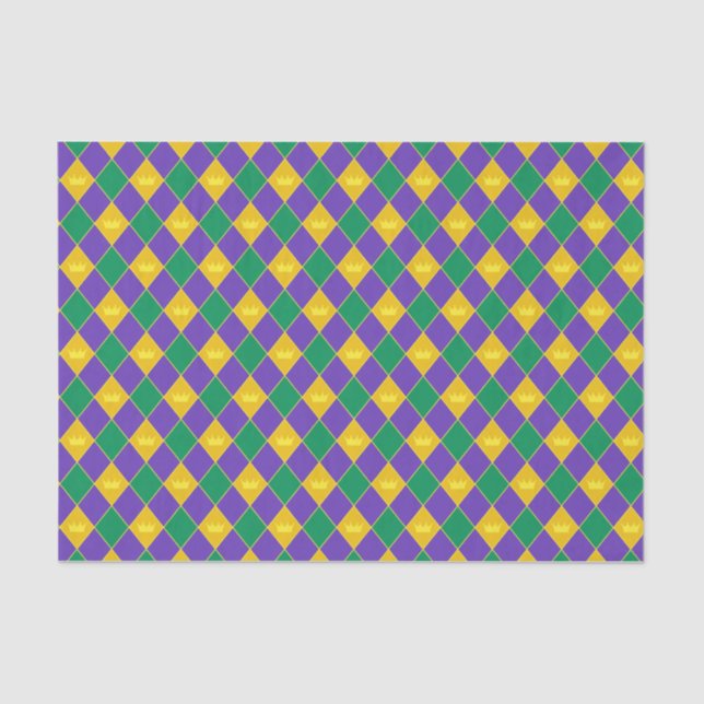 Papel De Seda Patrón de la corona de Mardi Gras (Anverso)