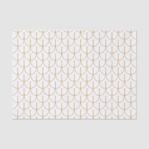 Papel De Seda Patrón de la escala de peces del oro y el blanco A