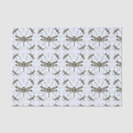 Papel De Seda Patrón de la libélula dorada - luz