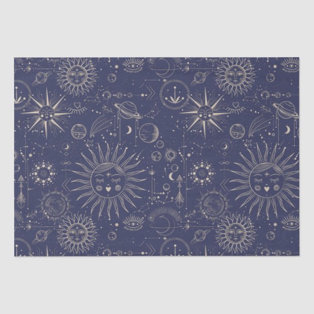 Papel De Seda Patrón de la Marina de Astronomía Celestial (Anverso)