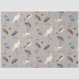 Papel De Seda Patrón de la Naturaleza de los áridos de la garza 