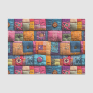 Papel De Seda Patrón de la pila de trabajo de mosaico caprichoso