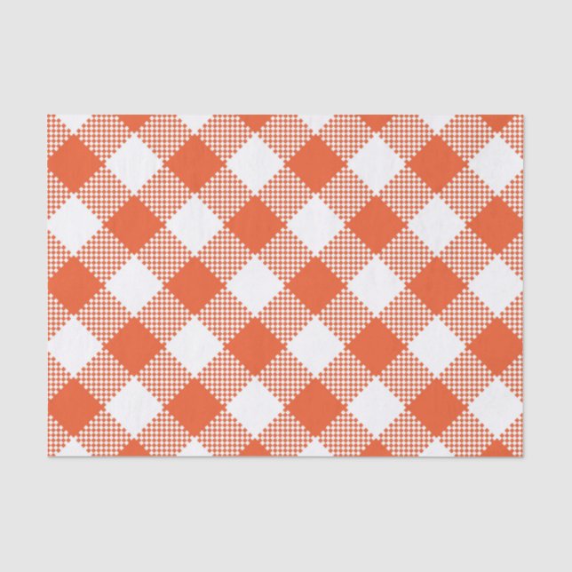 PAPEL DE SEDA PATRÓN DE LA PLACA ROJA Y BLANCA (Anverso)