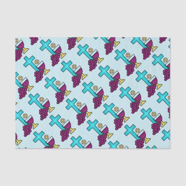 Papel De Seda Patrón de la Santa Comunión (Anverso)