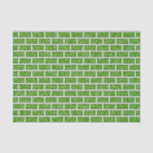 Papel De Seda Patrón de ladrillos de estilo gráfico verde de 8 b