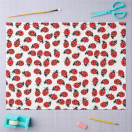 Papel De Seda Patrón de Ladybug Rojo y Negro