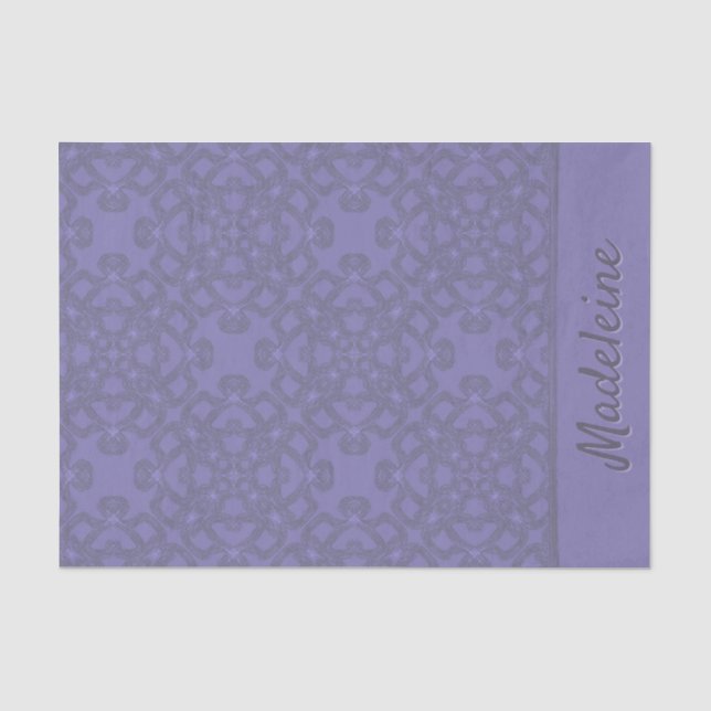 Papel De Seda Patrón de lavanda personalizado (Anverso)