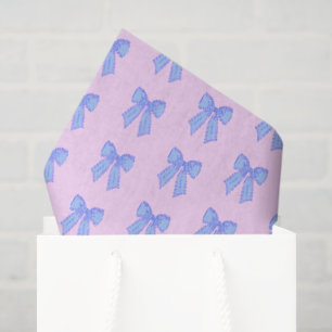 Papel De Seda Patrón de lazo azul