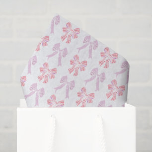 Papel De Seda Patrón de lazo rosa y lavanda lindo