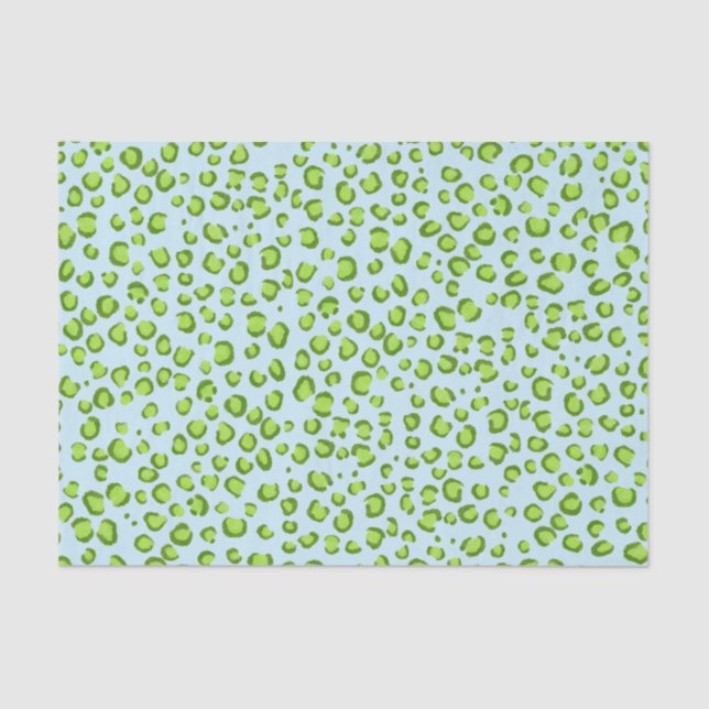 Papel De Seda Patrón de leopardo de impresión animal Regalo verd (Anverso)