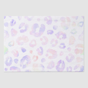 Papel De Seda Patrón de leopardo metálico blanco