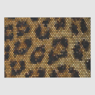 Papel De Seda Patrón de leopardo Purpurinoso marrón