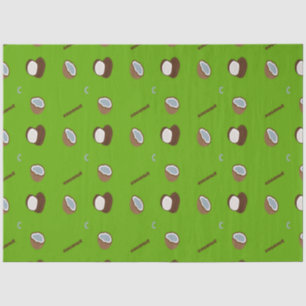 Papel De Seda Patrón de letra C de coco verde Alfabeto tropica