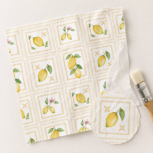 Papel De Seda patrón de limón cítrico mediterráneo