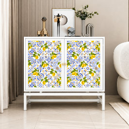 Papel De Seda patrón de limón cítrico mediterráneo