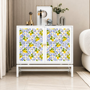 Papel De Seda patrón de limón cítrico mediterráneo