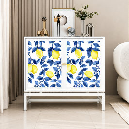 Papel De Seda patrón de limón cítrico mediterráneo
