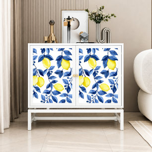 Papel De Seda patrón de limón cítrico mediterráneo