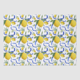 Papel De Seda Patrón de limón de mosaico italiano