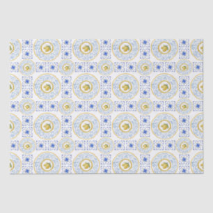 Papel De Seda Patrón de limón de mosaico italiano