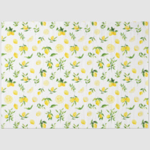Papel De Seda Patrón de limones y follaje